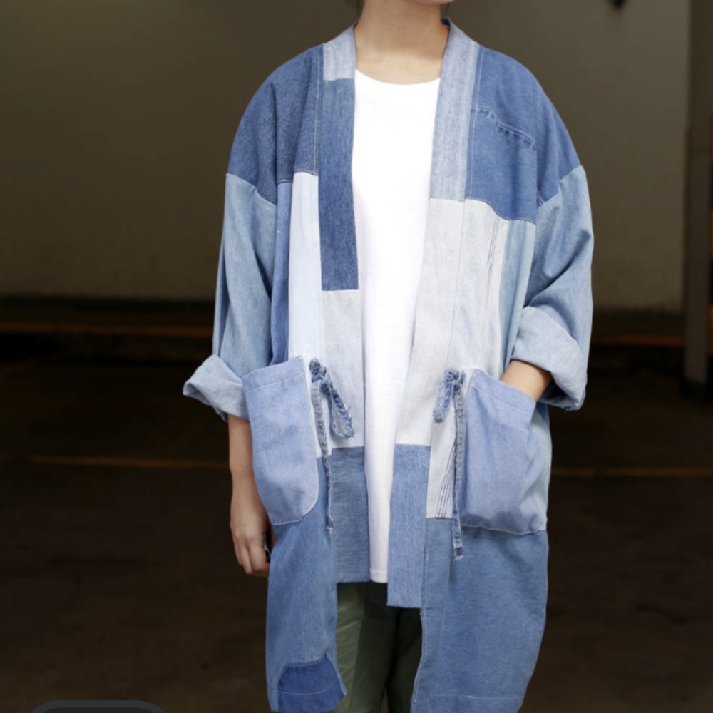 Denim Patchwork Kimono